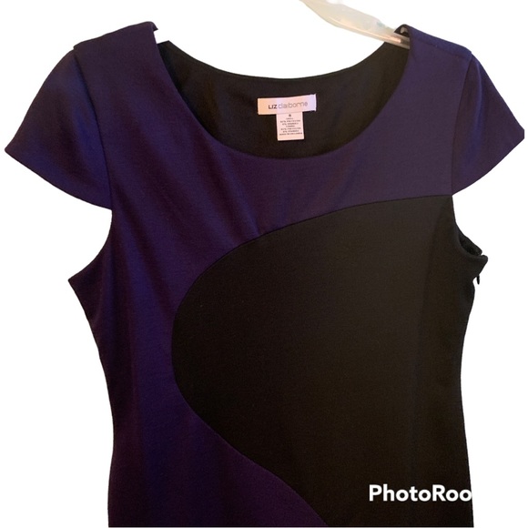 Liz Clairborne Dress Black and Purple size 8 - Picture 6 of 8